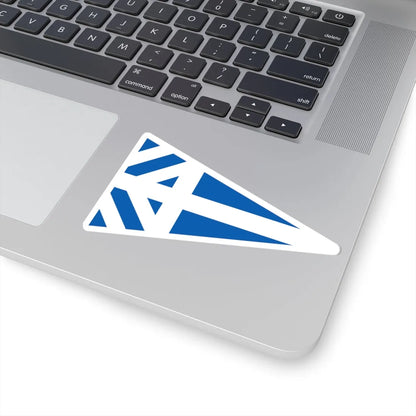 Greek Major Generals rank flag on board a navy vessel within his jurisdiction 1914 pattern (Greece) STICKER Vinyl Kiss-Cut Decal - The Sticker Space