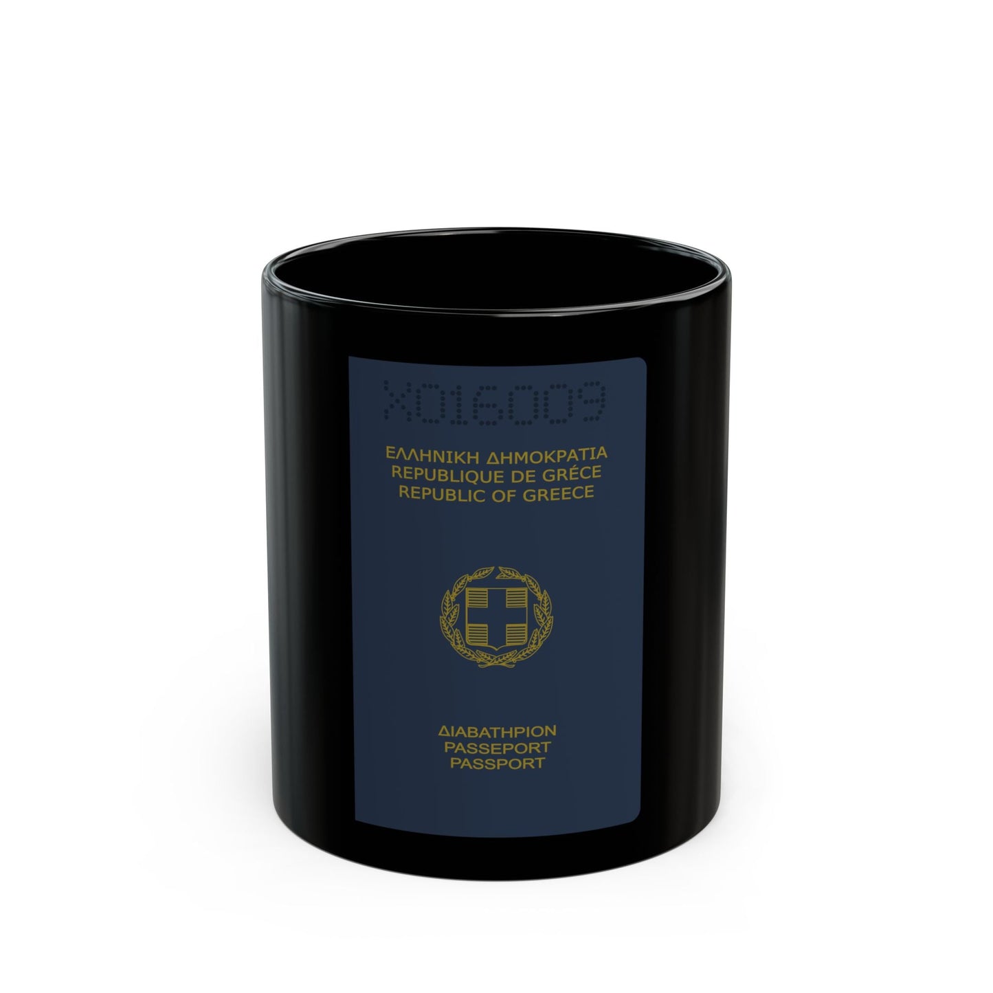 Greek Passport (1980) - Black Coffee Mug