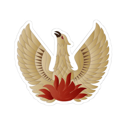 Greek Phoenix (Greece) (Coat of Arms) STICKER Vinyl Kiss-Cut Decal 4 Inch White - The Sticker Space