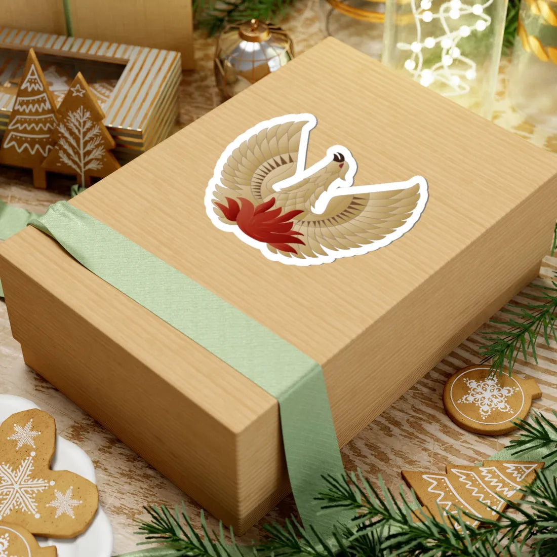 Greek Phoenix (Greece) (Coat of Arms) STICKER Vinyl Kiss-Cut Decal - The Sticker Space