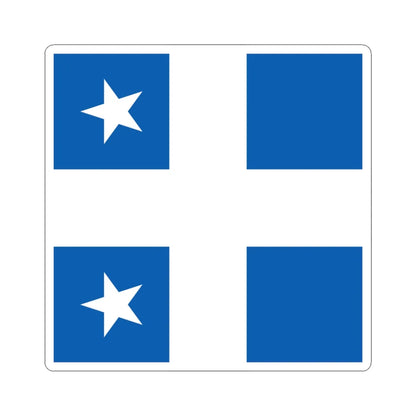 Greek Royal Navy Rear Admirals rank flag 1914 pattern (Greece) STICKER Vinyl Kiss-Cut Decal 3 Inch White - The Sticker Space