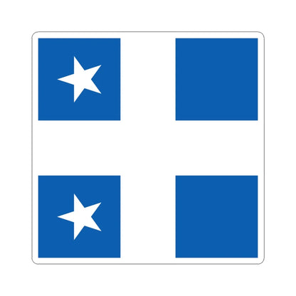 Greek Royal Navy Rear Admirals rank flag 1914 pattern (Greece) STICKER Vinyl Kiss-Cut Decal 4 Inch White - The Sticker Space