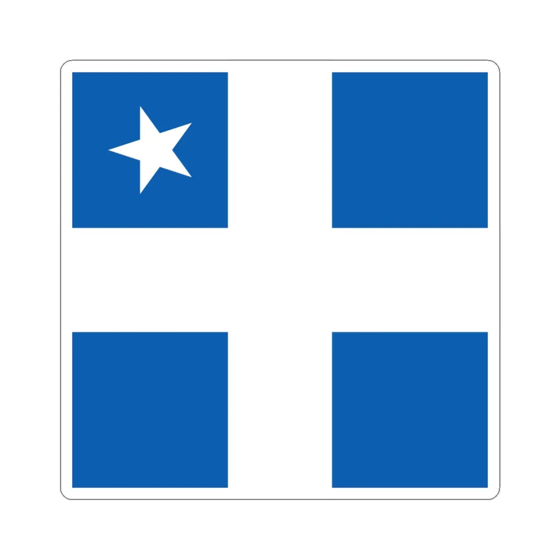 Greek Royal Navy Vice Admirals rank flag 1914 pattern (Greece) STICKER Vinyl Kiss-Cut Decal 6 Inch White - The Sticker Space
