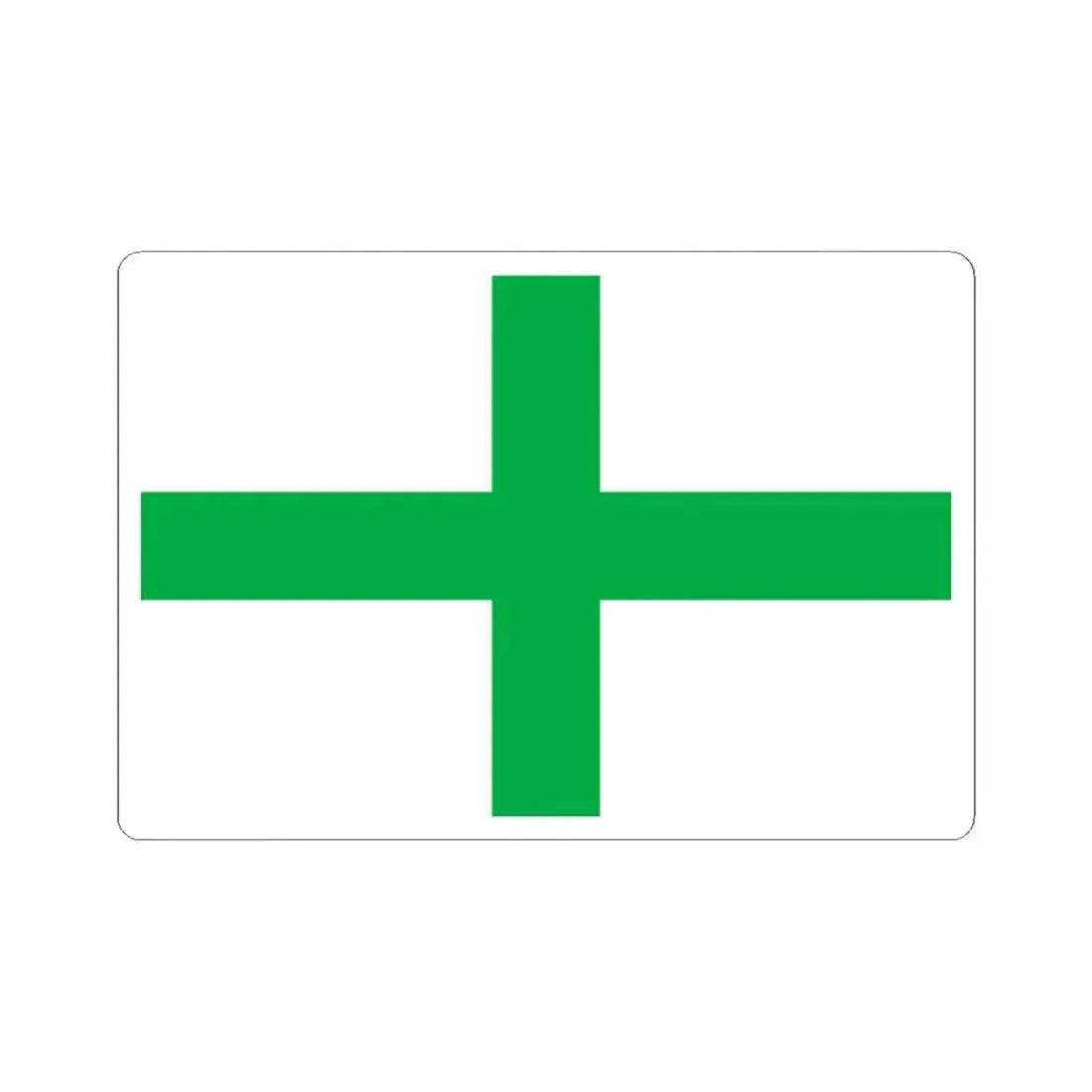 Green Cross flag of Florida (United States) STICKER Vinyl Kiss-Cut Decal 2 Inch White - The Sticker Space