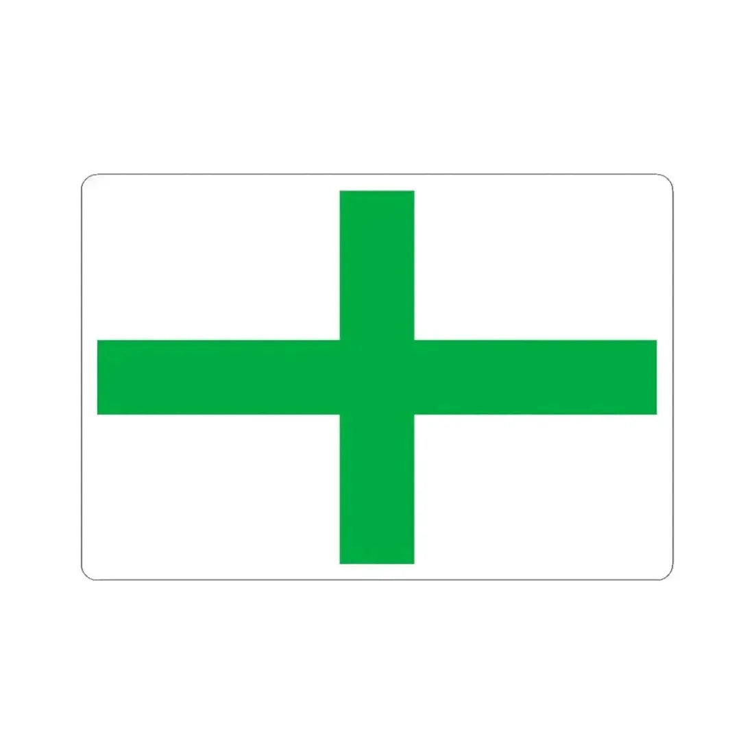 Green Cross flag of Florida (United States) STICKER Vinyl Kiss-Cut Decal 3 Inch White - The Sticker Space