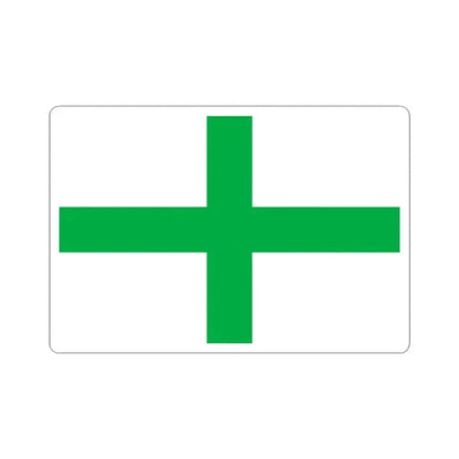 Green Cross flag of Florida (United States) STICKER Vinyl Kiss-Cut Decal 3 Inch White - The Sticker Space