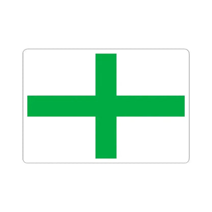 Green Cross flag of Florida (United States) STICKER Vinyl Kiss-Cut Decal 4 Inch White - The Sticker Space