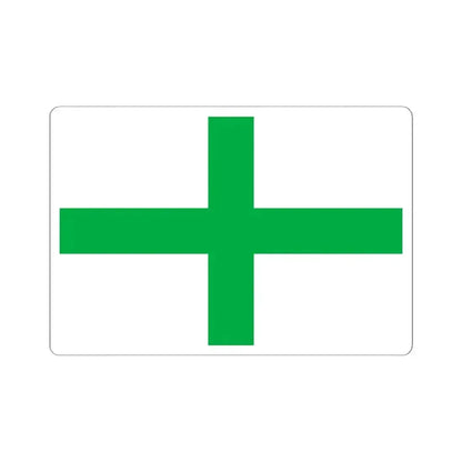 Green Cross flag of Florida (United States) STICKER Vinyl Kiss-Cut Decal 6 Inch White - The Sticker Space