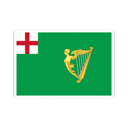 Green Ensign 1701 (Ireland) STICKER Vinyl Kiss-Cut Decal 3 Inch White - The Sticker Space