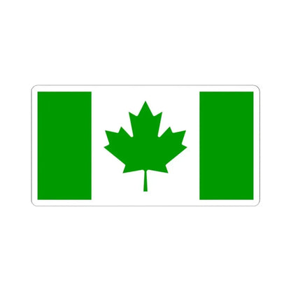 Green Flag of Canada (Canada) STICKER Vinyl Kiss-Cut Decal 2 Inch White - The Sticker Space