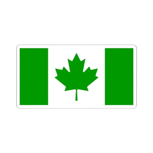 Green Flag of Canada (Canada) STICKER Vinyl Kiss-Cut Decal 2 Inch White - The Sticker Space
