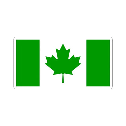 Green Flag of Canada (Canada) STICKER Vinyl Kiss-Cut Decal 3 Inch White - The Sticker Space