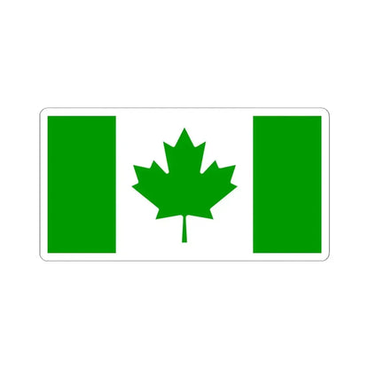 Green Flag of Canada (Canada) STICKER Vinyl Kiss-Cut Decal 4 Inch White - The Sticker Space