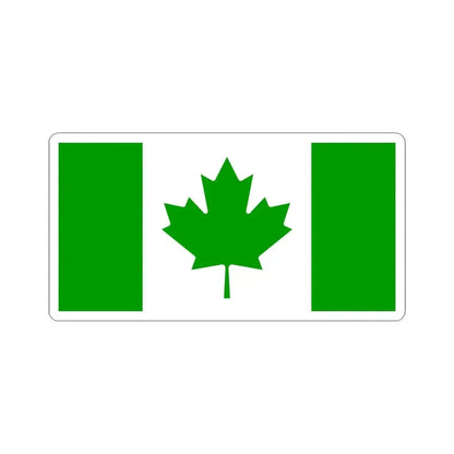 Green Flag of Canada (Canada) STICKER Vinyl Kiss-Cut Decal 6 Inch White - The Sticker Space