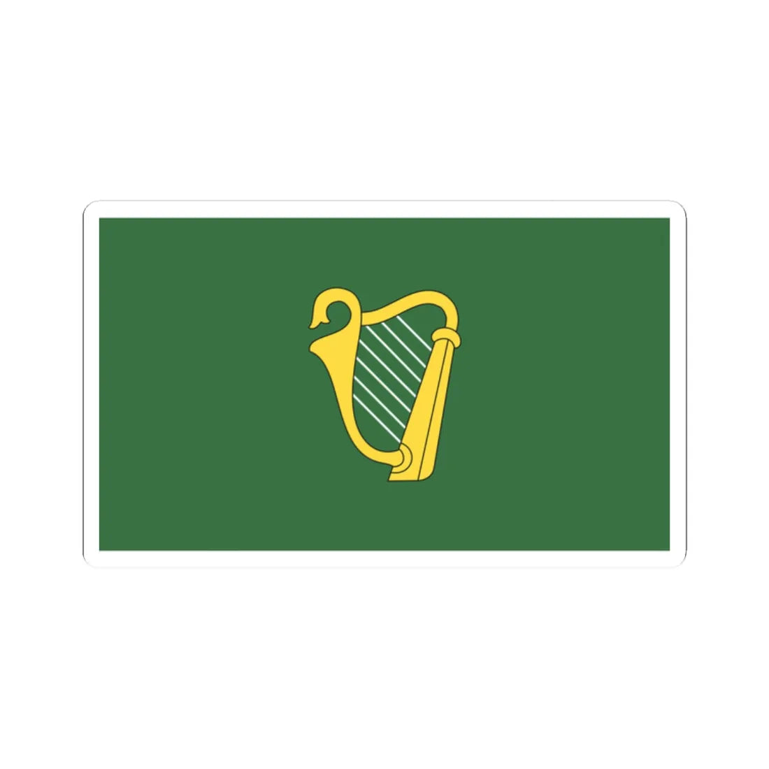 Green flag of Ireland (Ireland) STICKER Vinyl Kiss-Cut Decal 2 Inch White - The Sticker Space