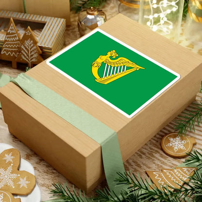 Green harp flag of Ireland 17th century (Ireland) STICKER Vinyl Kiss-Cut Decal - The Sticker Space