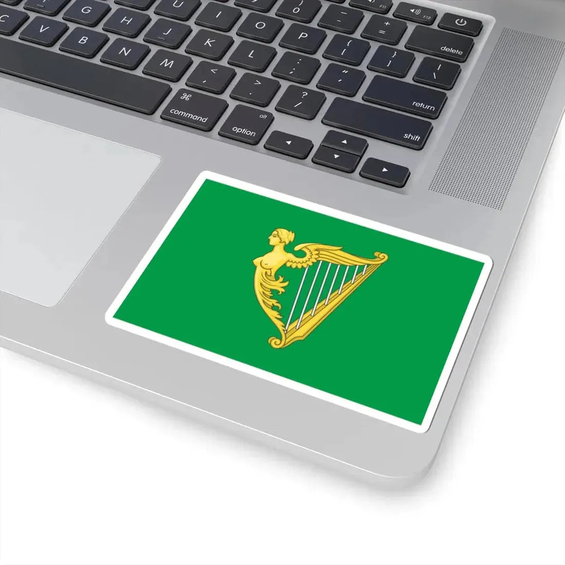Green harp flag of Ireland (Ireland) STICKER Vinyl Kiss-Cut Decal - The Sticker Space