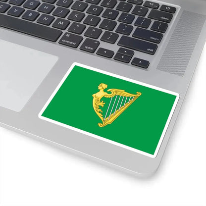 Green harp flag of Ireland (Ireland) STICKER Vinyl Kiss-Cut Decal - The Sticker Space