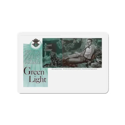 Green Light (1), Cosmopolitan, November 1934 (Magazine Illustration) Refrigerator Magnet 3 Inch Die-Cut - The Sticker Space