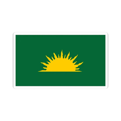 Green Sunburst Flag (Ireland) STICKER Vinyl Kiss-Cut Decal 3 Inch White - The Sticker Space