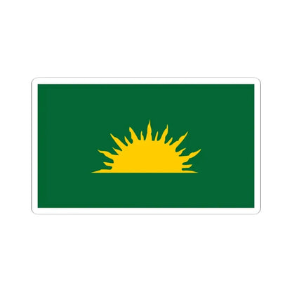 Green Sunburst Flag (Ireland) STICKER Vinyl Kiss-Cut Decal 6 Inch White - The Sticker Space