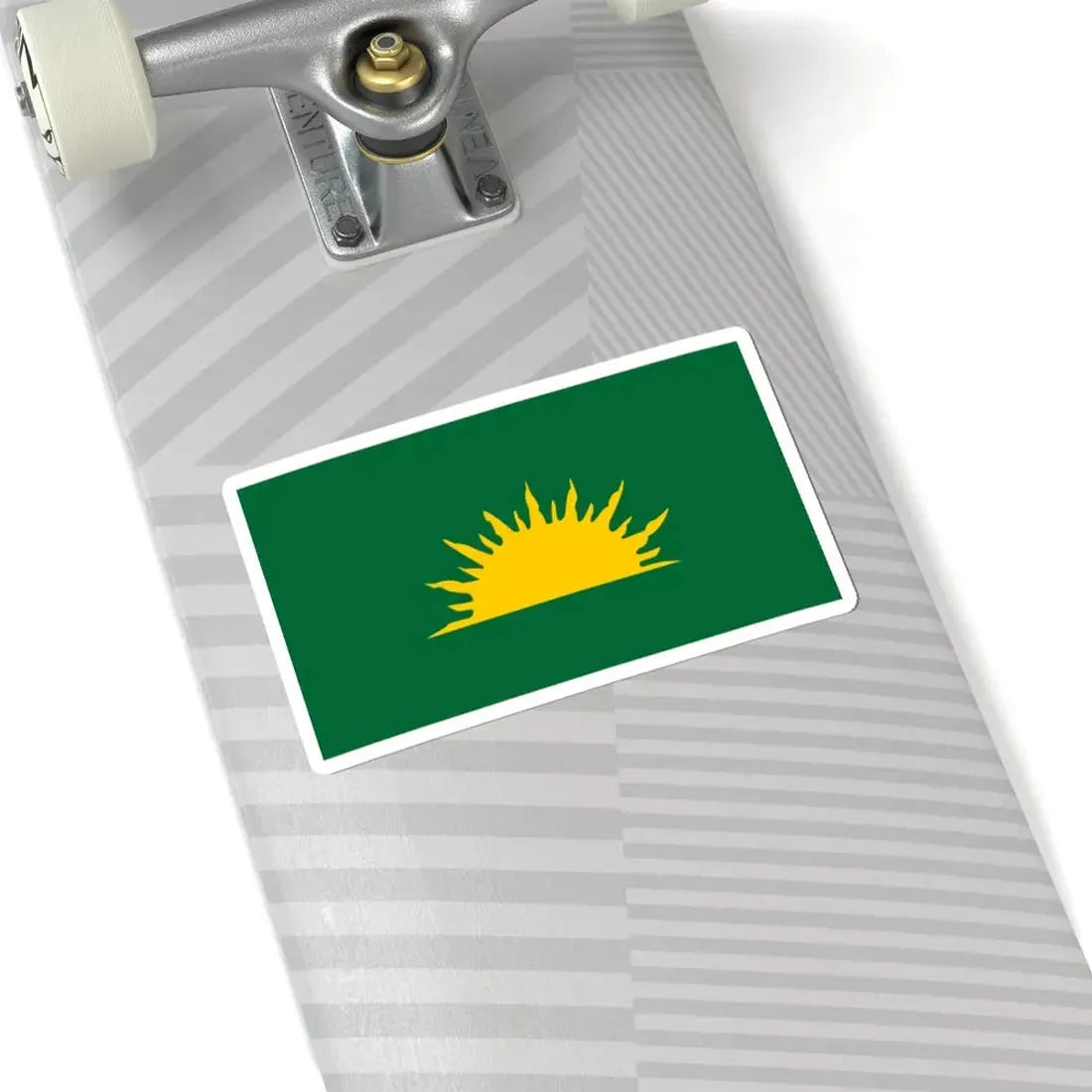 Green Sunburst Flag (Ireland) STICKER Vinyl Kiss-Cut Decal - The Sticker Space