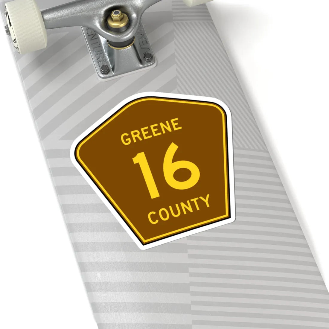 Greene County 16 NY (New York) (Road Sign) STICKER Vinyl Kiss-Cut Decal - The Sticker Space