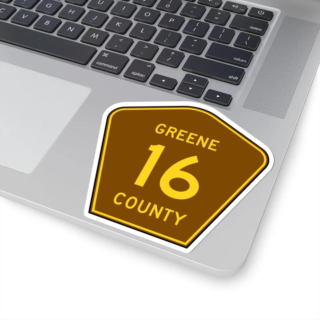 Greene County 16 NY (New York) (Road Sign) STICKER Vinyl Kiss-Cut Decal - The Sticker Space