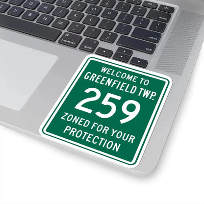 Greenfield Township Route 259 Fairfield County Ohio (Ohio) (Road Sign) STICKER Vinyl Kiss-Cut Decal - The Sticker Space