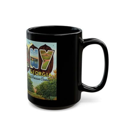 Greeting card from Albany Georgia (Greeting Postcards) Black Coffee Mug-The Sticker Space