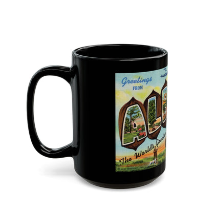 Greeting card from Albany Georgia (Greeting Postcards) Black Coffee Mug-The Sticker Space