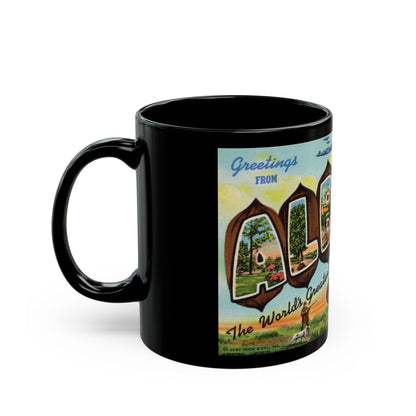 Greeting card from Albany Georgia (Greeting Postcards) Black Coffee Mug-The Sticker Space