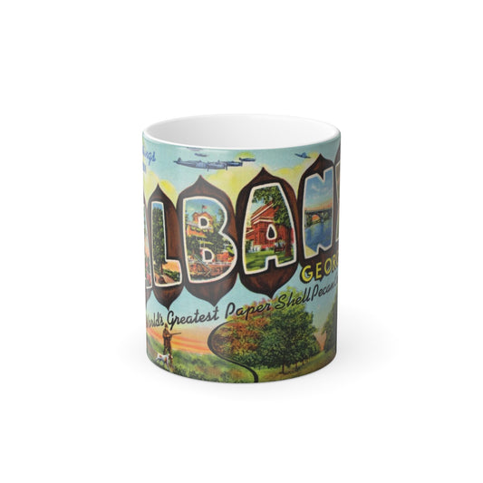 Greeting card from Albany Georgia (Greeting Postcards) Color Changing Mug 11oz-11oz-The Sticker Space