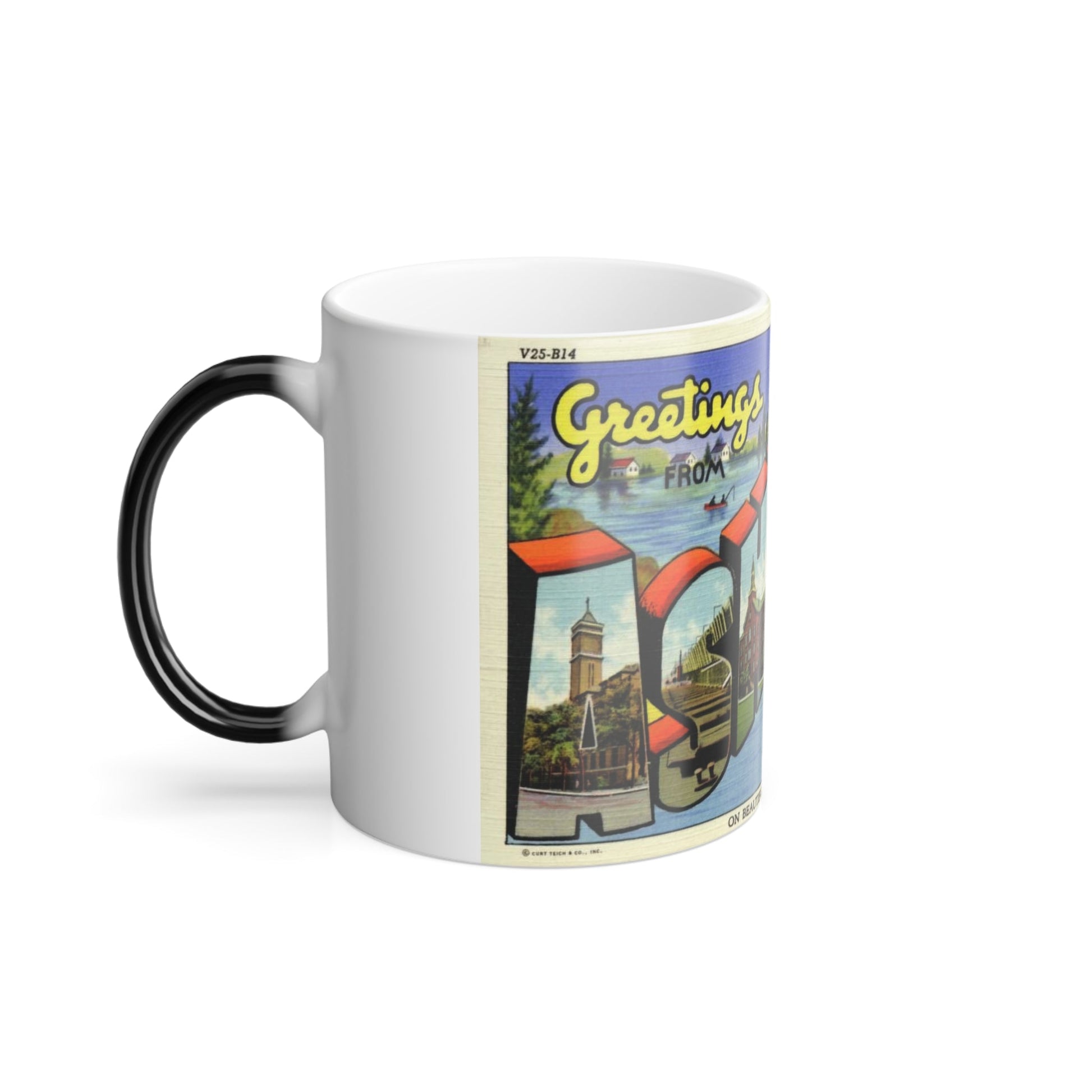 Greeting card from Ashland Wisconsin (Greeting Postcards) Color Changing Mug 11oz-11oz-The Sticker Space