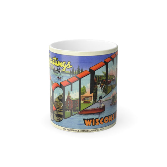 Greeting card from Ashland Wisconsin (Greeting Postcards) Color Changing Mug 11oz-11oz-The Sticker Space