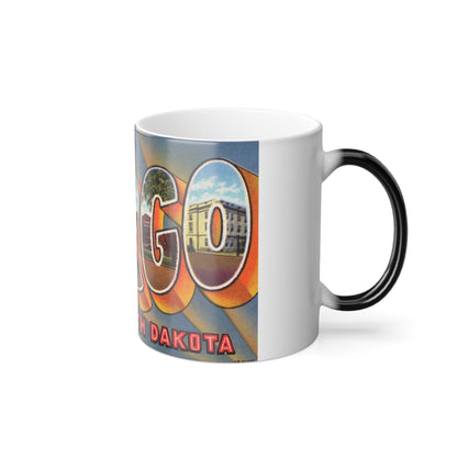 Greeting card from Fargo North Dakota (Greeting Postcards) Color Changing Mug 11oz-11oz-The Sticker Space