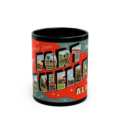 Greeting card from Fort McClellan Ala (Greeting Postcards) Black Coffee Mug-11oz-The Sticker Space