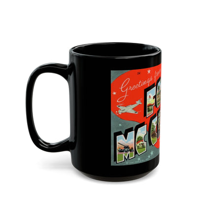 Greeting card from Fort McClellan Ala (Greeting Postcards) Black Coffee Mug-The Sticker Space