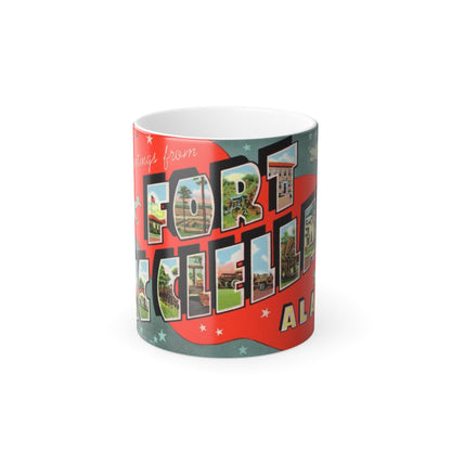 Greeting card from Fort McClellan Ala (Greeting Postcards) Color Changing Mug 11oz-11oz-The Sticker Space