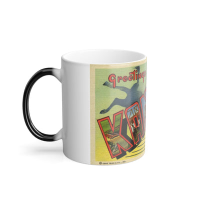 Greeting card from Kansas (Greeting Postcards) Color Changing Mug 11oz-11oz-The Sticker Space