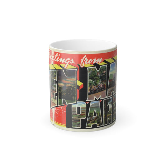 Greeting card from Pen Mar Park (Greeting Postcards) Color Changing Mug 11oz-11oz-The Sticker Space