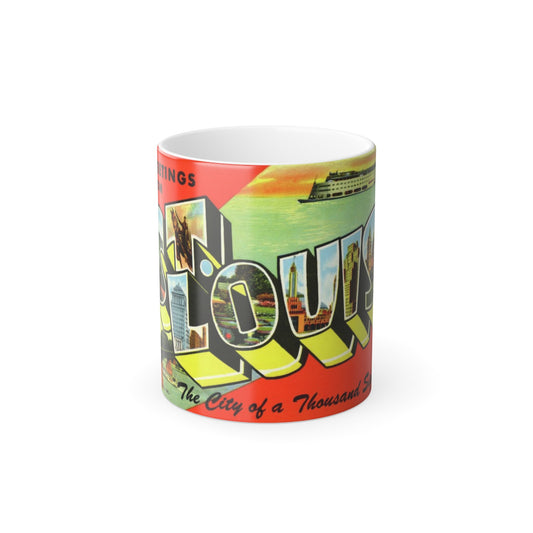 Greeting card from St Louis Missouri (Greeting Postcards) Color Changing Mug 11oz-11oz-The Sticker Space