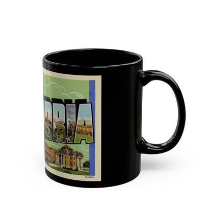 Greetings from Alexandria in the heart of Louisiana (Greeting Postcards) Black Coffee Mug-The Sticker Space