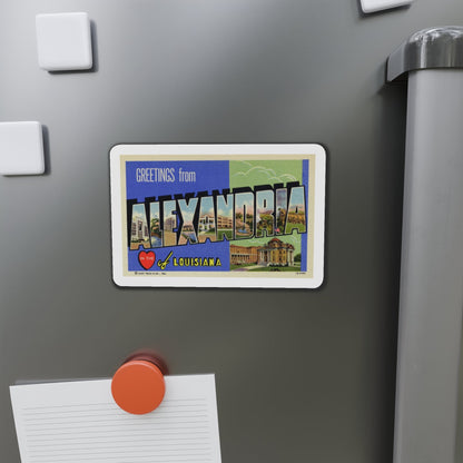 Greetings from Alexandria in the Heart of Louisiana (Greeting Postcards) Die-Cut Magnet-The Sticker Space