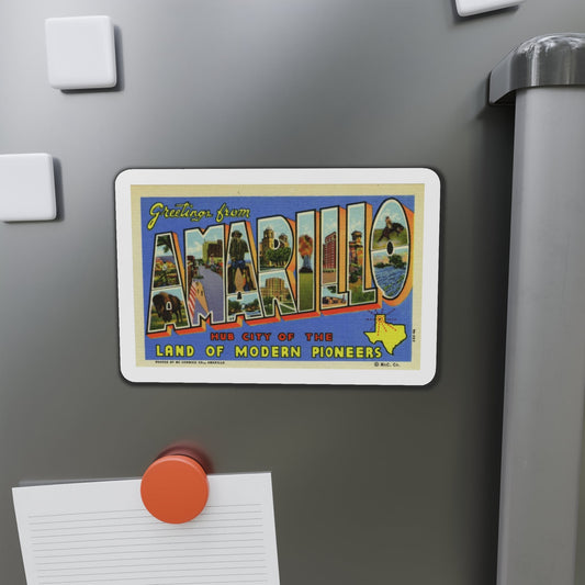 Greetings from Amarillo (Greeting Postcards) Die-Cut Magnet-The Sticker Space