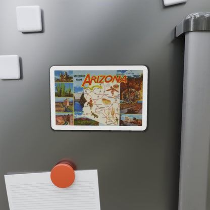 Greetings from Arizona (Greeting Postcards) Die-Cut Magnet-The Sticker Space