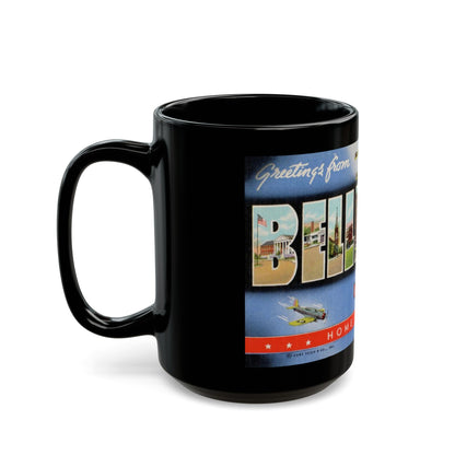 Greetings from Belleville Illinois home of Scott Field (Greeting Postcards) Black Coffee Mug-The Sticker Space