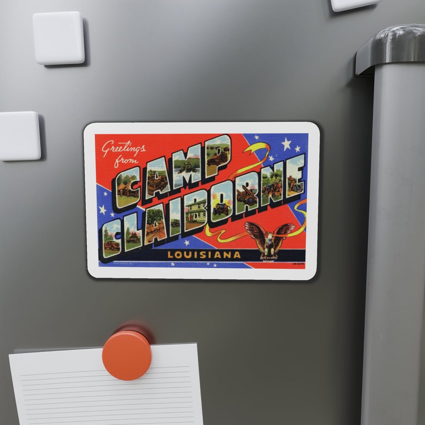 Greetings from Camp Claiborne Louisiana (Greeting Postcards) Die-Cut Magnet-The Sticker Space