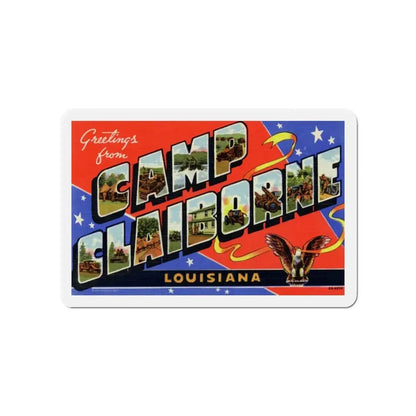 Greetings from Camp Claiborne Louisiana (Greeting Postcards) Refrigerator Magnet 5 Inch - The Sticker Space
