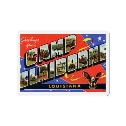 Greetings from Camp Claiborne Louisiana (Greeting Postcards) Refrigerator Magnet - The Sticker Space